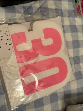 Slant Collections Party Napkins - Pink '30' Design